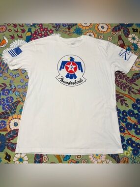 U.S. Air Force Thunderbird Color White Adult T-Shirt